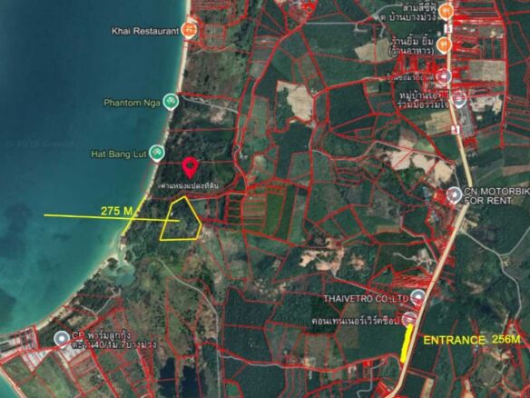 Exclusive Beachfront Land for Sale in Ban Sak Beach – 1,023 Rai with 275m Absolute Beachfront | Thai Estate
