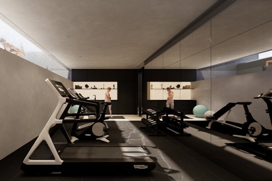 STR 0220 Type E 5 Gym concept with pool window