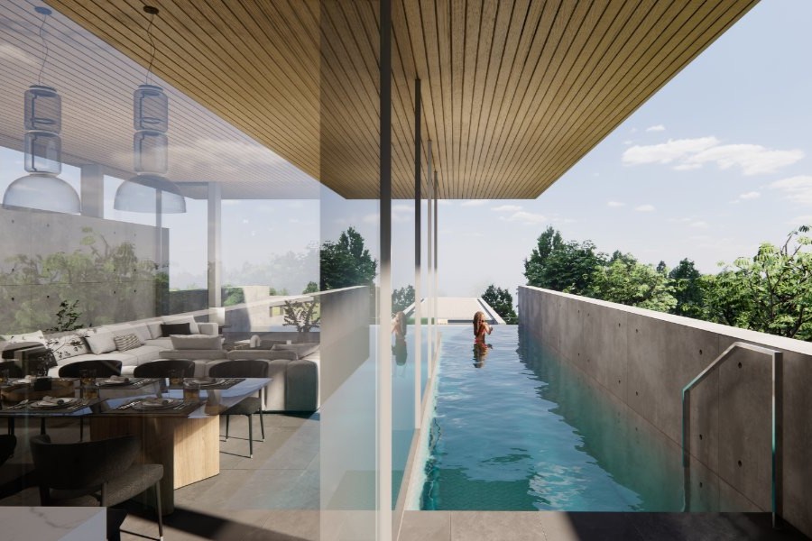 STR 0325 Type A 5 Amethyst Side pool front view towards sea 5