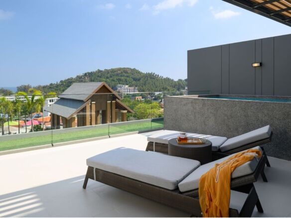 Elegant Freehold 1-Bedroom Sea View Penthouse for Sale in Surin, Phuket
