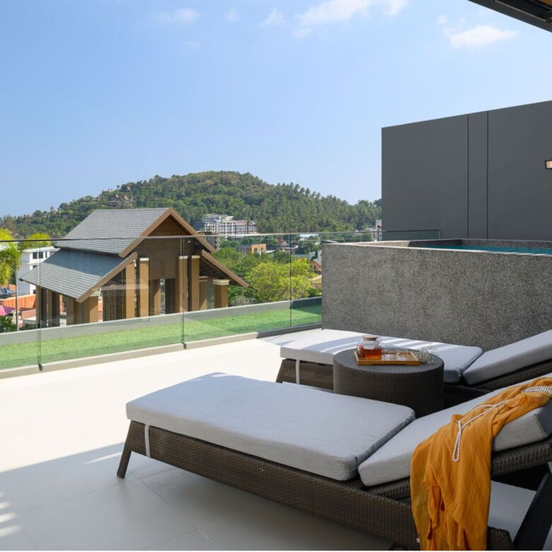 Elegant Freehold 1-Bedroom Sea View Penthouse for Sale in Surin, Phuket