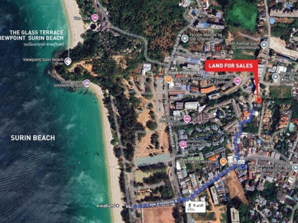 Prime Land for Sale Near Surin Beach, Phuket – Rare Investment Opportunity Within Walking Distance to the Beach
