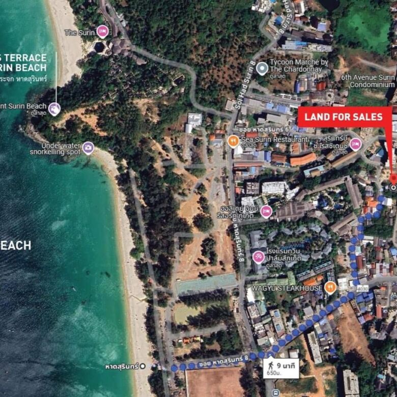 Prime Land for Sale Near Surin Beach, Phuket – Rare Investment Opportunity Within Walking Distance to the Beach