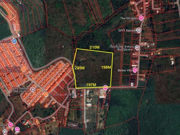 Prime Development Land for Sale in Thalang, Phuket – 46,300 SQM Near Tonsai Waterfall