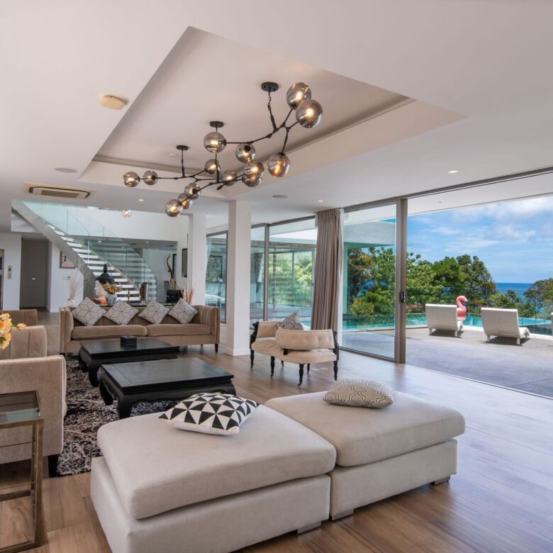 MoonShadow Villa Kamala Phuket for Rent | Luxury 6-Bedroom Sea View Villa | THB 55,000 Per Night