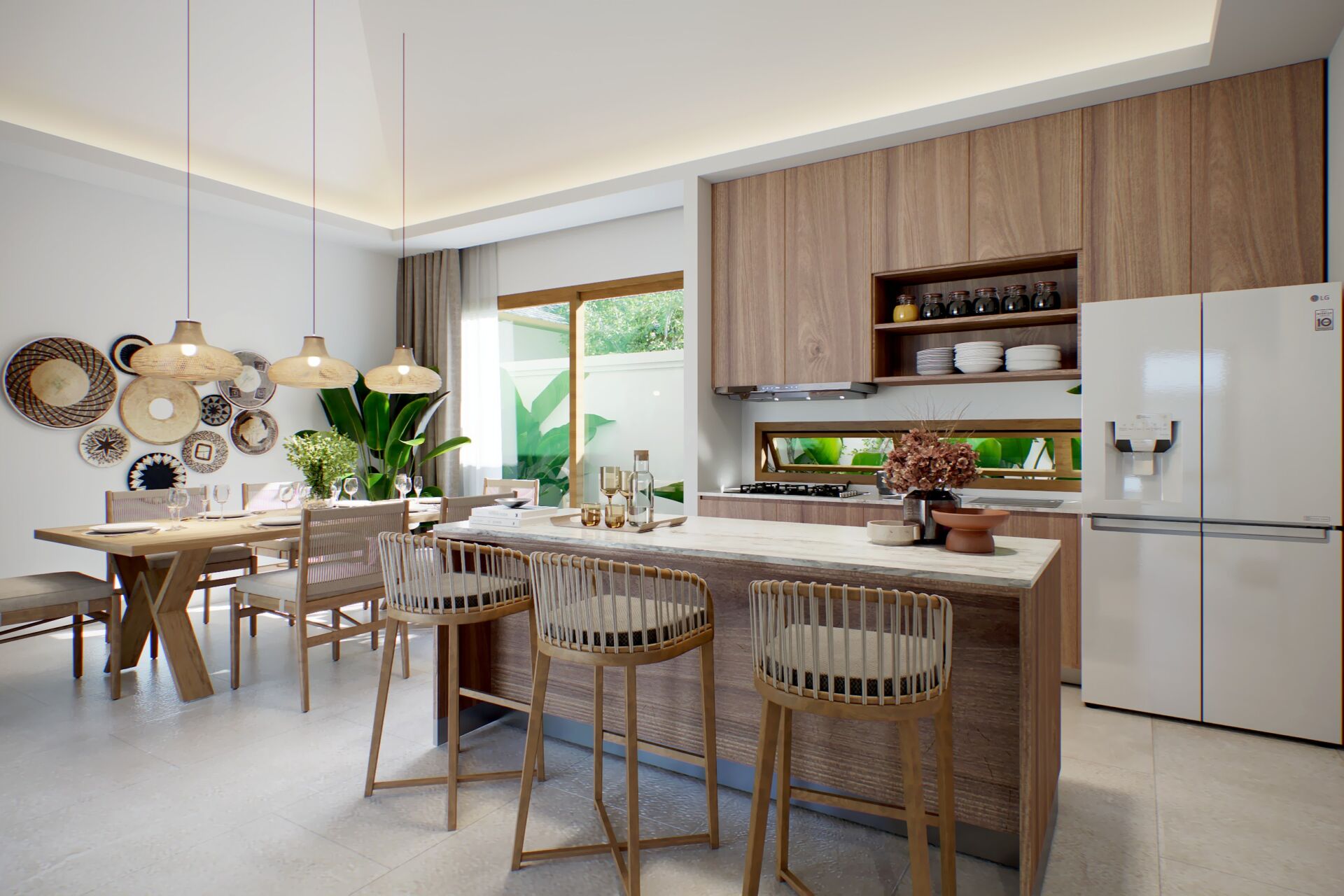 240312-2BR-IN05-KITCHEN PHUVISTA 3 Naiyang – Modern Balinese Luxury Pool Villas for Sale in Phuket