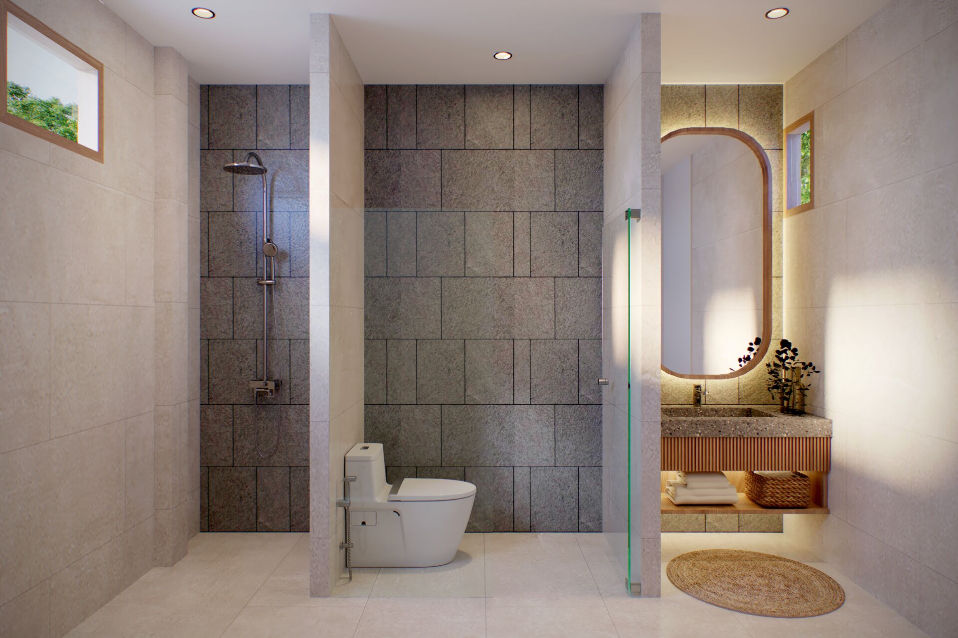 240312-2BR-IN10-BEDROOM2 BATHROOM PHUVISTA 3 Naiyang – Modern Balinese Luxury Pool Villas for Sale in Phuket