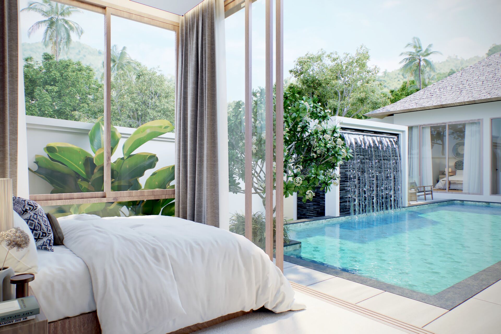 240312-4BR-IN08-BEDROOM1 PHUVISTA 3 Naiyang – Modern Balinese Luxury Pool Villas for Sale in Phuket
