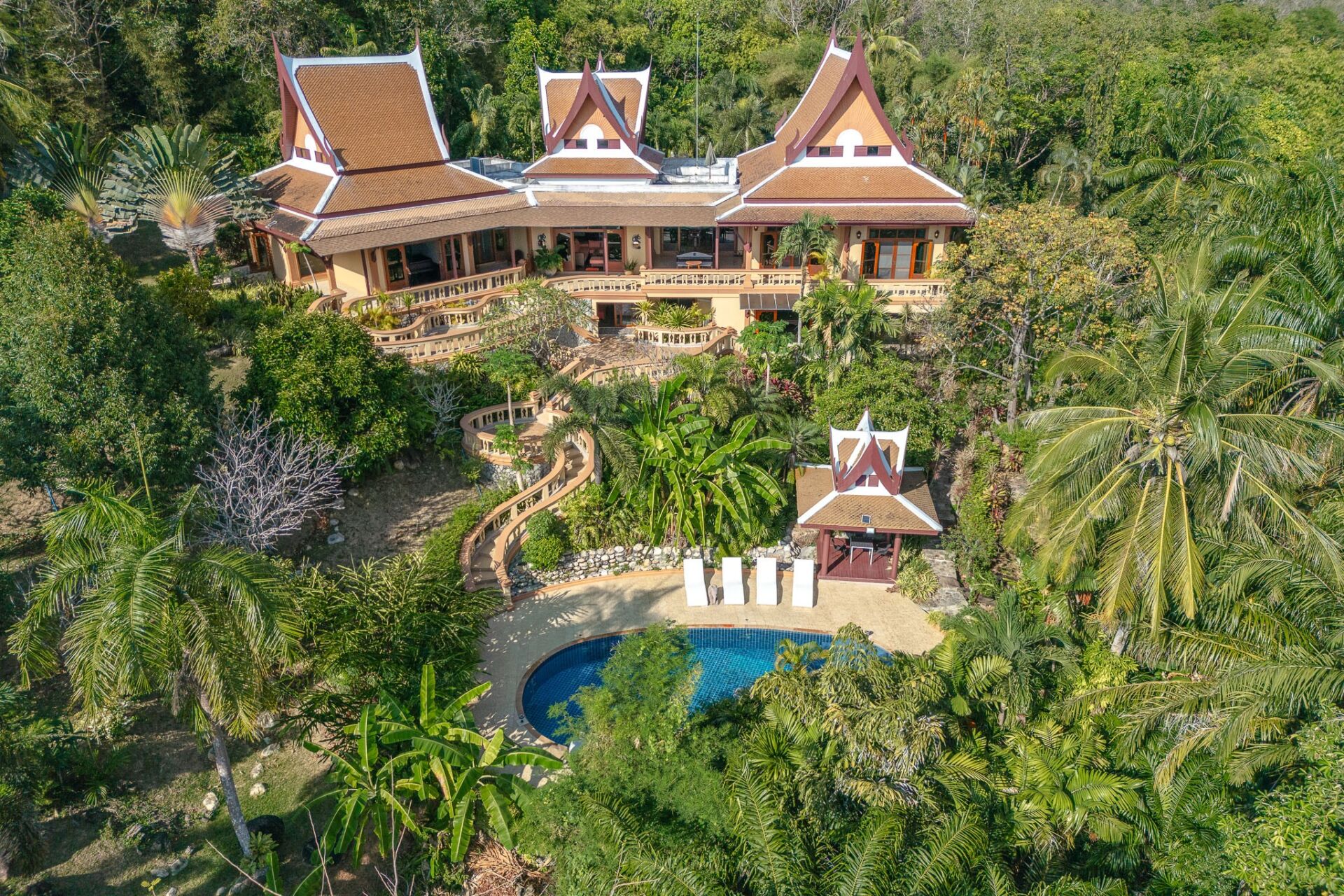 DJI_0558 Luxury 7-Bedroom Thai-Style Villa – Layan Beach, Phuket