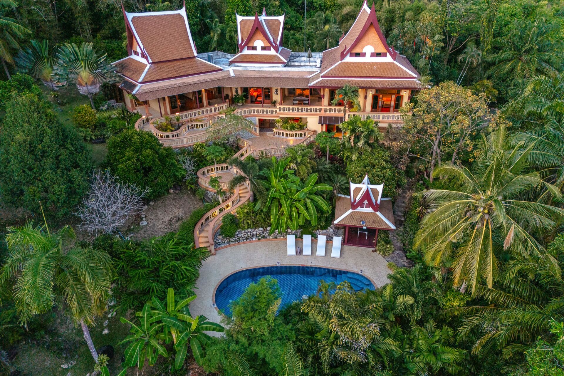 DJI_0586 Luxury 7-Bedroom Thai-Style Villa – Layan Beach, Phuket