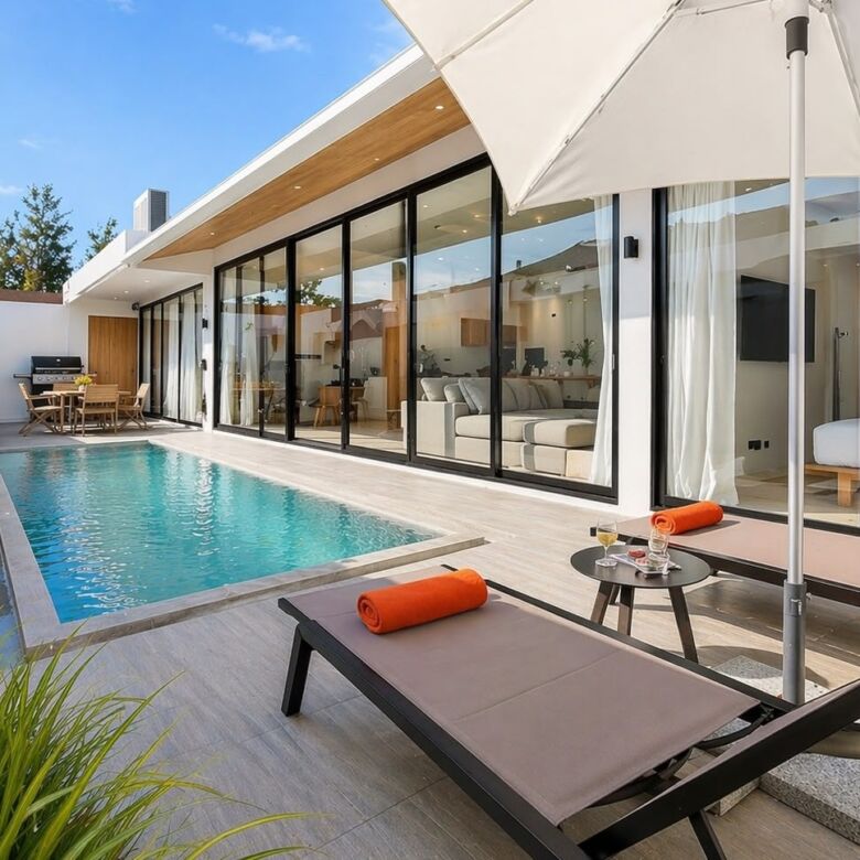 Modern 3-Bedroom Private Pool Villa for Rent in Cherngtalay, Phuket