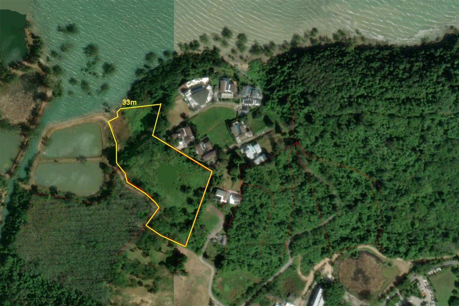 Beachfront Land for Sale in Por Bay, Phuket – 10 Rai with 33m Beachfront