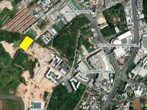 Prime 6-Rai Land for Condominium Development Near Central Shopping Mall, Phuket