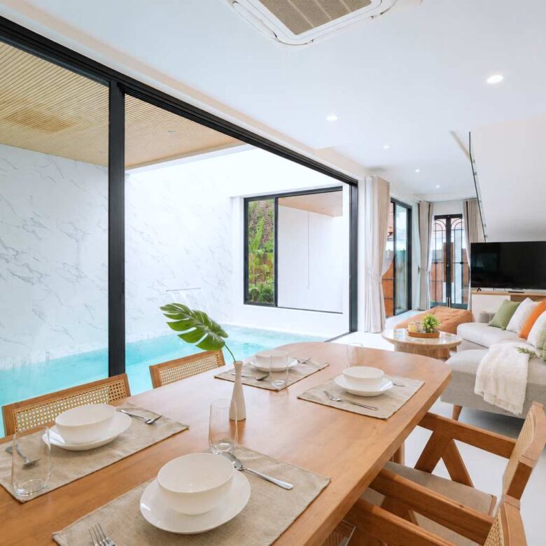 A New 3-Bedroom Private Pool Villa for rent in Pasak Soi 2, Cherngtalay