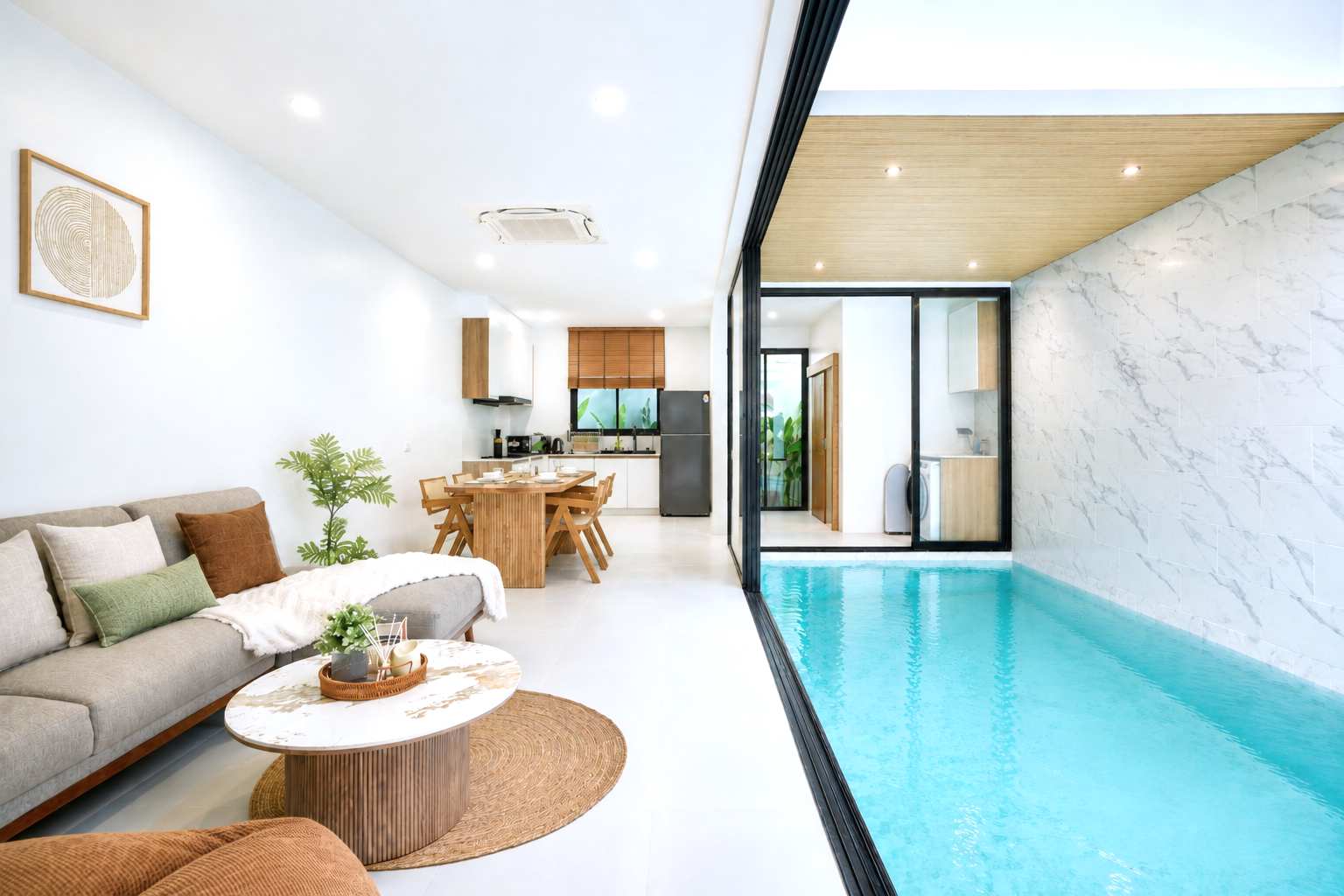 A New 3-Bedroom Private Pool Villa for rent in Pasak Soi 2, Cherngtalay