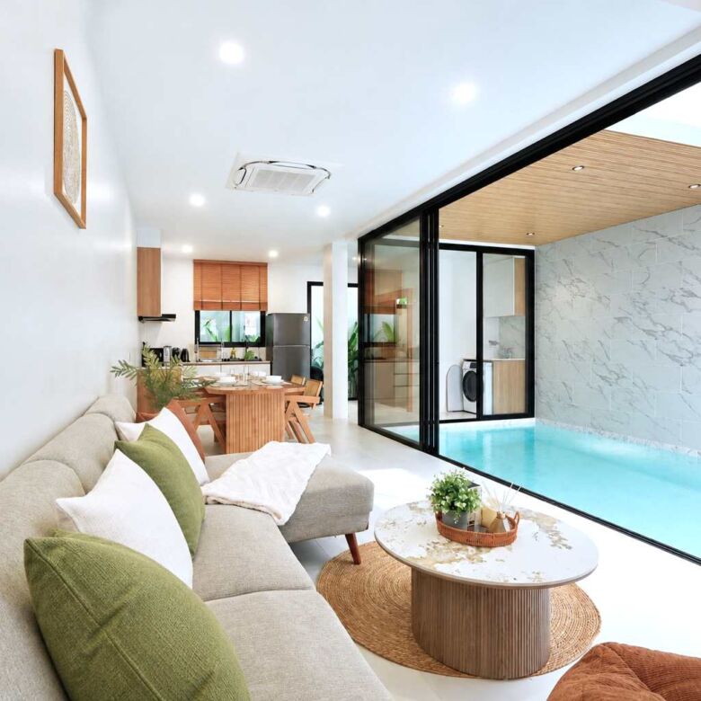 A New 3-Bedroom Private Pool Villa for rent in Pasak Soi 2, Cherngtalay