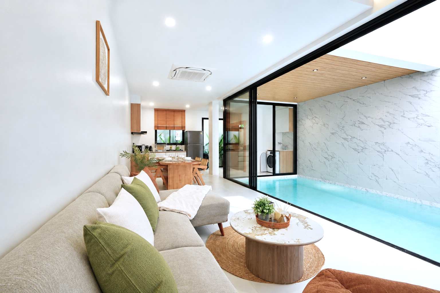 A New 3-Bedroom Private Pool Villa for rent in Pasak Soi 2, Cherngtalay
